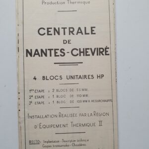 Carte plan de la centrale electrique de Nantes-Chevire