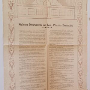 Reglement des ecoles primaires 1946